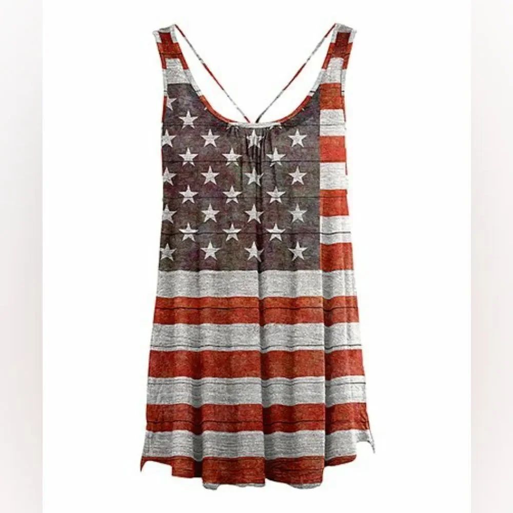 Lily Stars & Stripes Sleeveless Tunic sz Sm